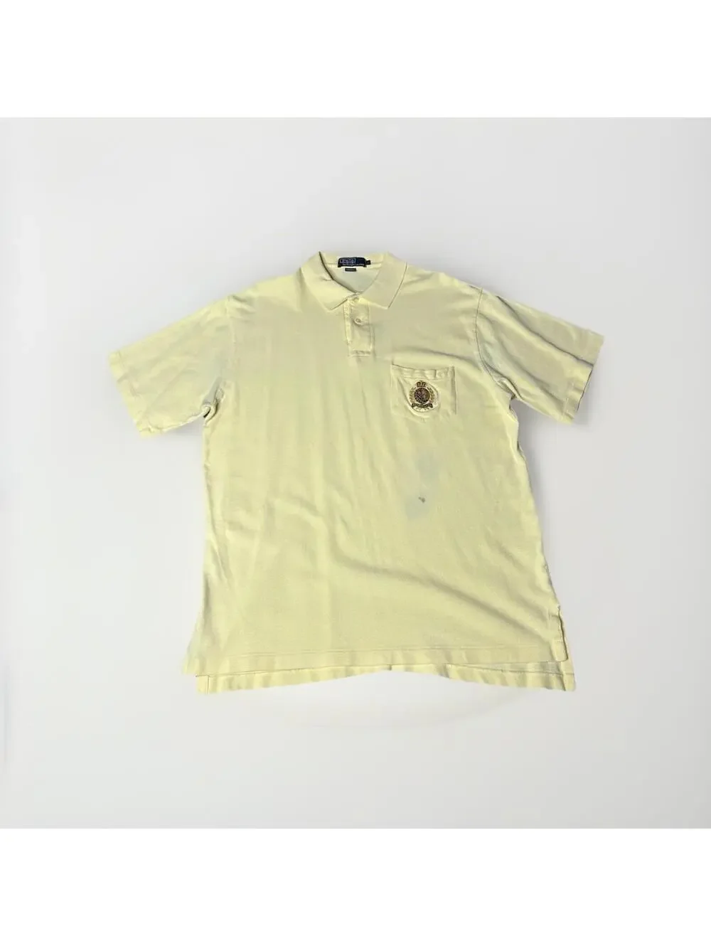 Vintage Crest Polo Ralph Lauren Men’s Large  Classic Fit Soft Cotton Pony USA